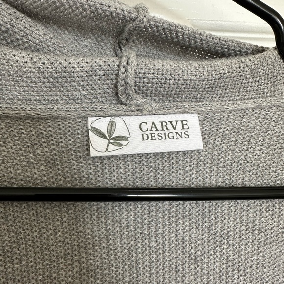 Grey Carve Designs Cropped Cardigan with Fringe - Picture 2 of 4